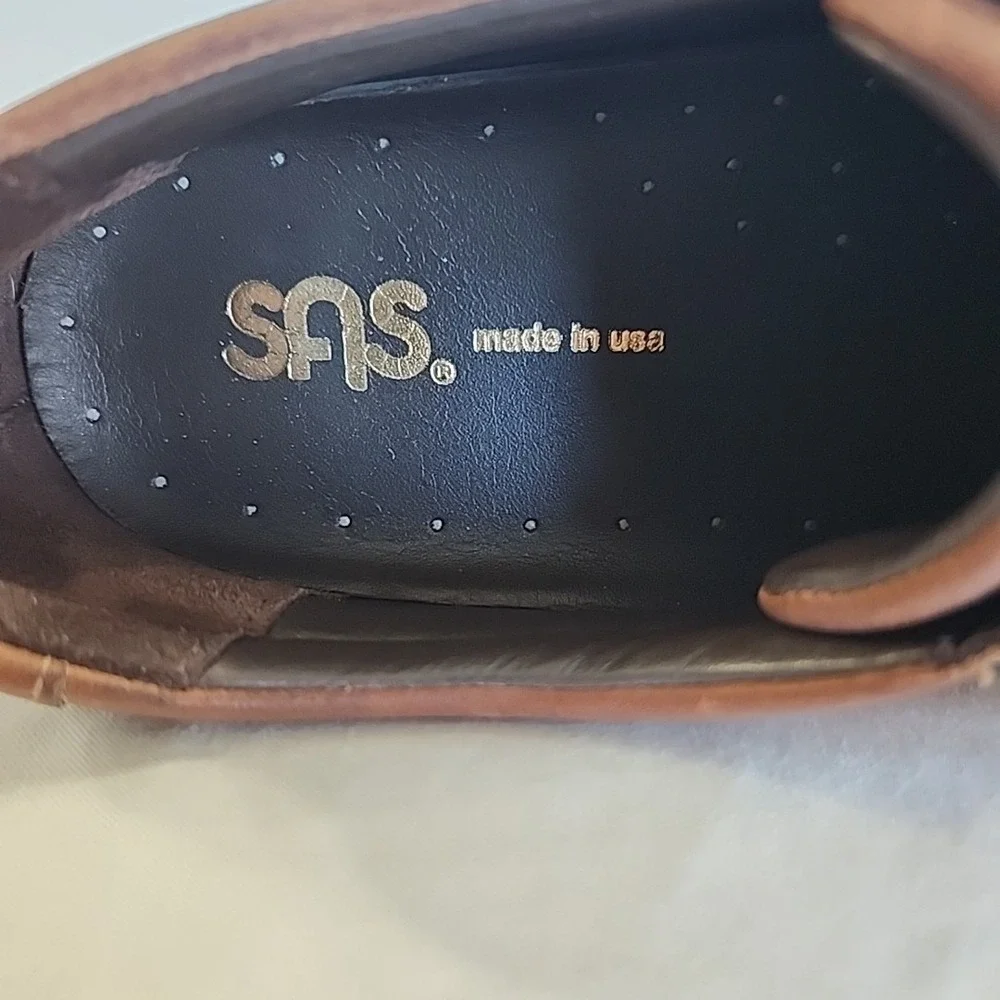 SAS Aden Oxford Shoes Brown Comfort Leather Men's 11.5 Arch Support Made In USA!